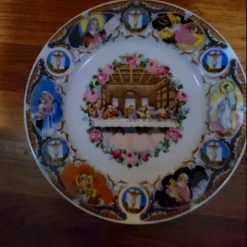 Vintage The Last Supper Plate - Religious Decorative Display Plate
